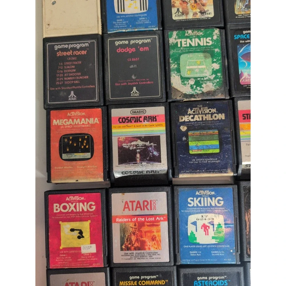 Vintage 1977 Original Atari CX-2600A Game Console Lot 1 controller 43 games